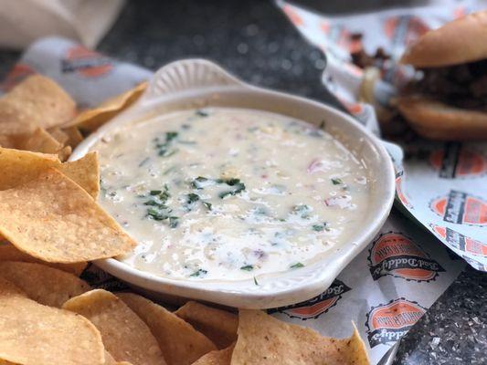 Bad Daddy's Amber Ale Queso and Chips