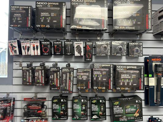 Many different battery chargers and maintainers available.