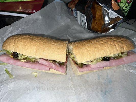 Ham and Cheese Sub Sandwich 12in