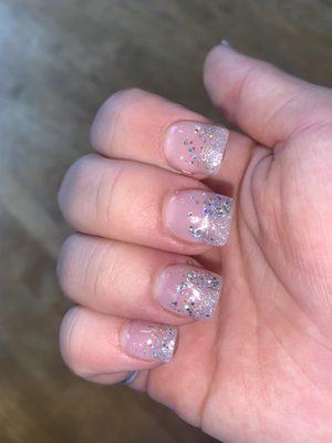 Dip with glitter ombre