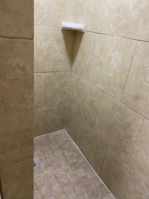 Walk in shower in king room