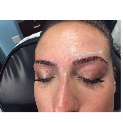 Looks like real hair if microblading is done properly.  Perfection!