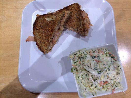 Grilled Rachel with (enormous) side of cole slaw.