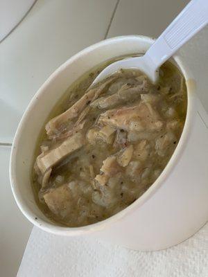 Omg Homemade cup Turkey Rice Soup, flipping Thanksgiving in a cup!