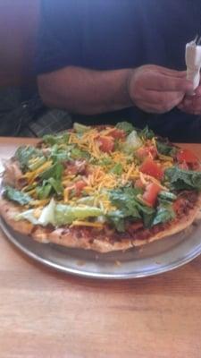 Large taco pizza.