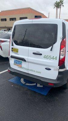 His excuse was, "I did not know it was a handicap spot, Shame!