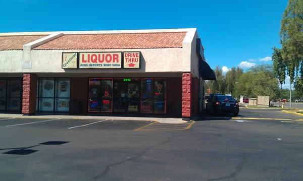 A full service package store. Wine, beer, liquor, and head shop. With a drive thru so you can drive yourself to drink .