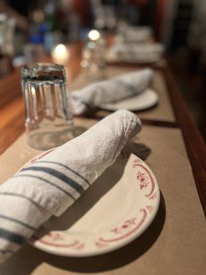 Beautiful rustic table settings