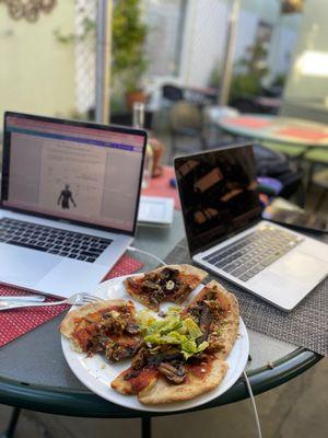 Mushroom Fungus Amungus Flatbread (vegan)