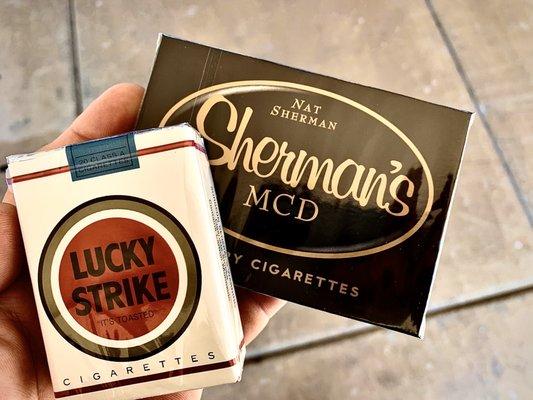 Lucky Strikes and Nat Sherman's MCD