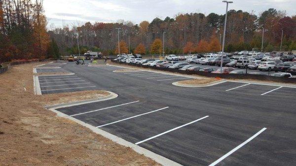 asphalt parking lot