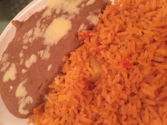 The delicious rice and beans