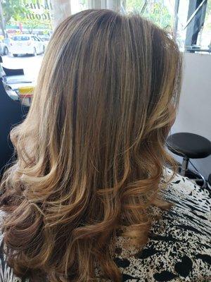 Blonde highlights by Jackie