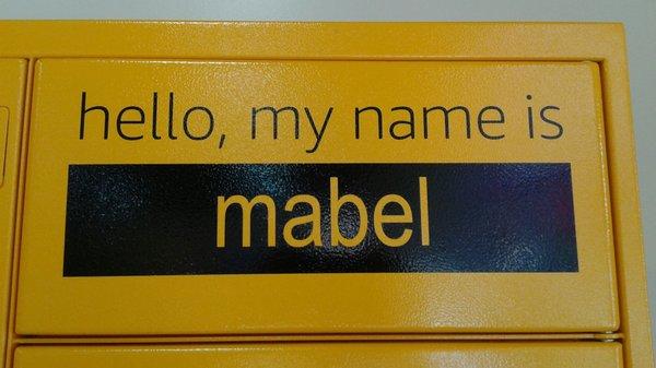 Did you know there is an Amazon Locker inside. Her name is Mabel