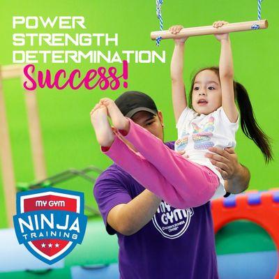 Ninja Training is an amazing class to build confidence and strength while having fun for kiddos 6 to 10 year old.