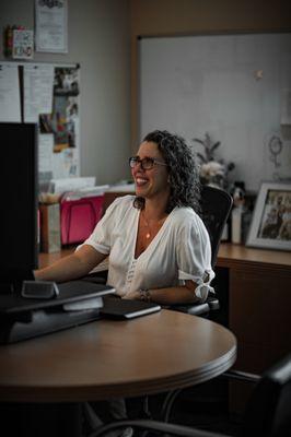 Kristina! Lighting up the office with that wonderful smile!