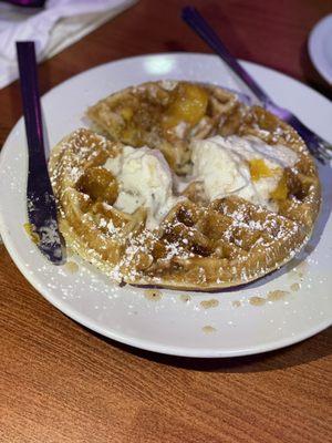 Peach Cobbler Waffle