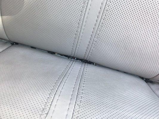 Glass stuck in seats