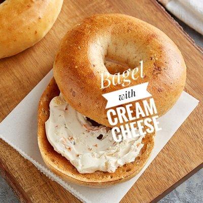 Hungry Bites Bagel with cream cheese