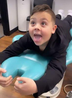 Happy Boy at the dentist means Happy Mom!