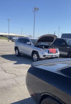 They were working on our jeep outside with wind and dirt blowing and had intake wide open smh