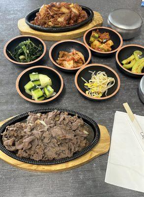 Bulgogi, Kimchi pork, appetizers!