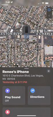 My stolen phone is at this address. Admitted to having my phone. Its within legal rights. Don't support thieves.