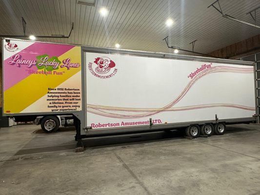 Trailer wrapped Design- print- laminate to install all done by Proejct SIgns