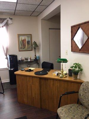 Reception area at the new location 520 W Roosevelt Rd Ste 101 Wheaton IL 60187