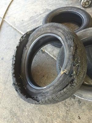 No saving this tore! But they had a quick replacement and it was really a good price. Thanks Martinez Tires!