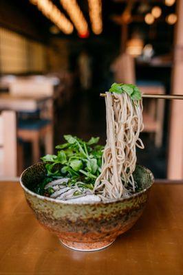 duck watercress soba