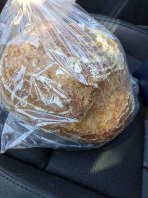 Large crusty sourdough boule $3.30!!!  Can't go wrong at this bakery