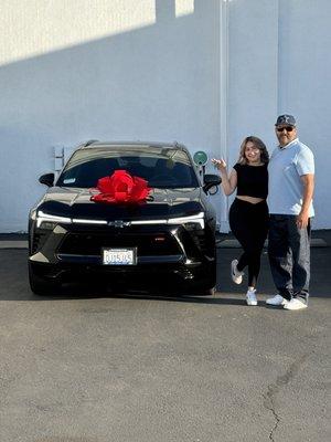 Me and my dad with my NEW CAR