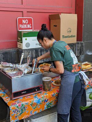 Tacos Sincero pop-up at Arte Picante Latinx art show