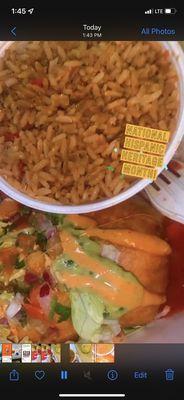 Chimichanga Mexican rice