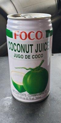 Got me a coconut juice to go with my lunch. Very good, not too sweet, and refreshing.