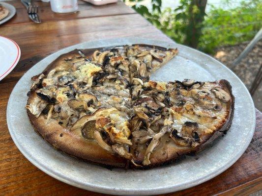 Gf mushroom/manchego pizza