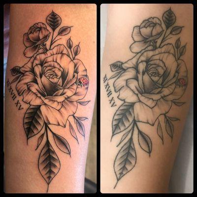 Fresh on the left and healed on the right.