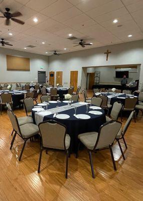 Mother / Son Dance set up.