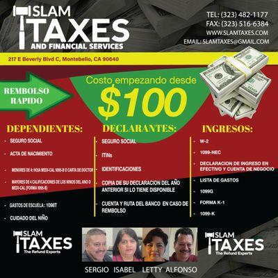 Slam Taxes and Financial Services