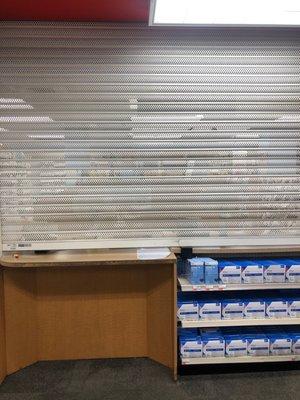 This is the pharmacy at 8:20 when it was supposed to be open at 8AM.