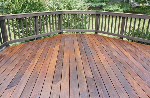 IPE wood deck - after staining