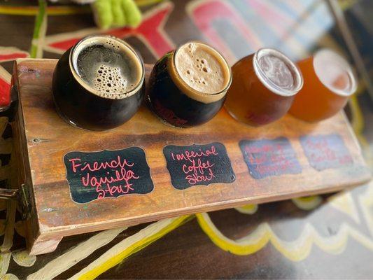 My beer flight. Great brews!