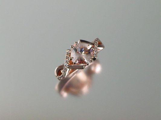 Custom Rose Gold & Morganite Engagement Ring