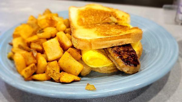 Breakfast Sandwich with spicy sausage