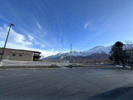 View driving out of the campground. There's a liquor store right next to the KOA, gotta love the humor, this is UTAH