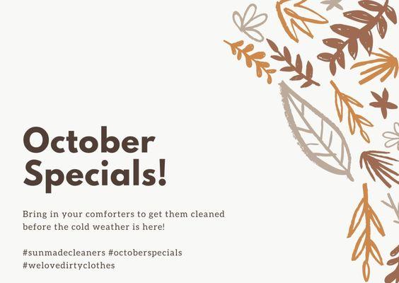 October Specials!