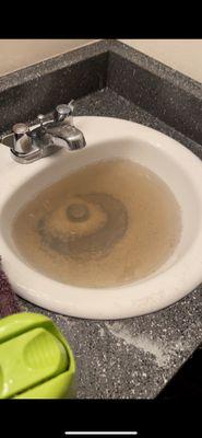 The sinks would regurgitate dirty water back up over night and we would have to empty them!