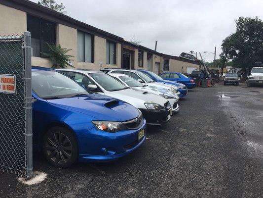 Subies lined up