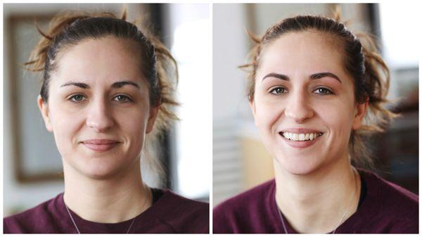 brow sculpting | before and after + brow powder